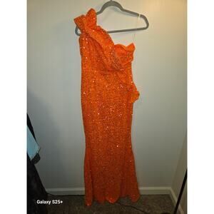 Orange Sequin Prom Dress - LRG NWT